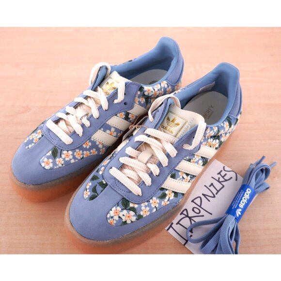 Adidas Sambae x Liberty London Tactile Blue Floral Women's Shoes - Picture 3 of 11
